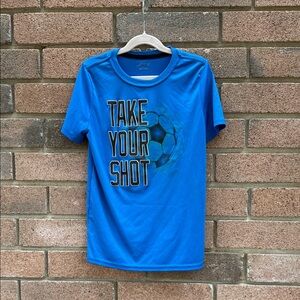 bcg Bright Blue Soccer Graphic 'Take Your Shot' Tee Size Medium